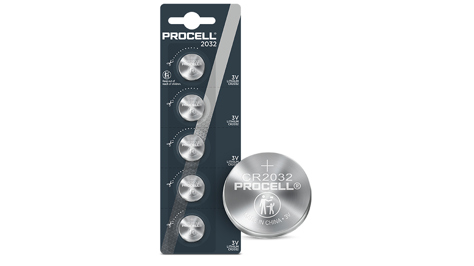 20-Pack Procell CR2032 Coin Cell Lithium Batteries (4 Cards of 5)